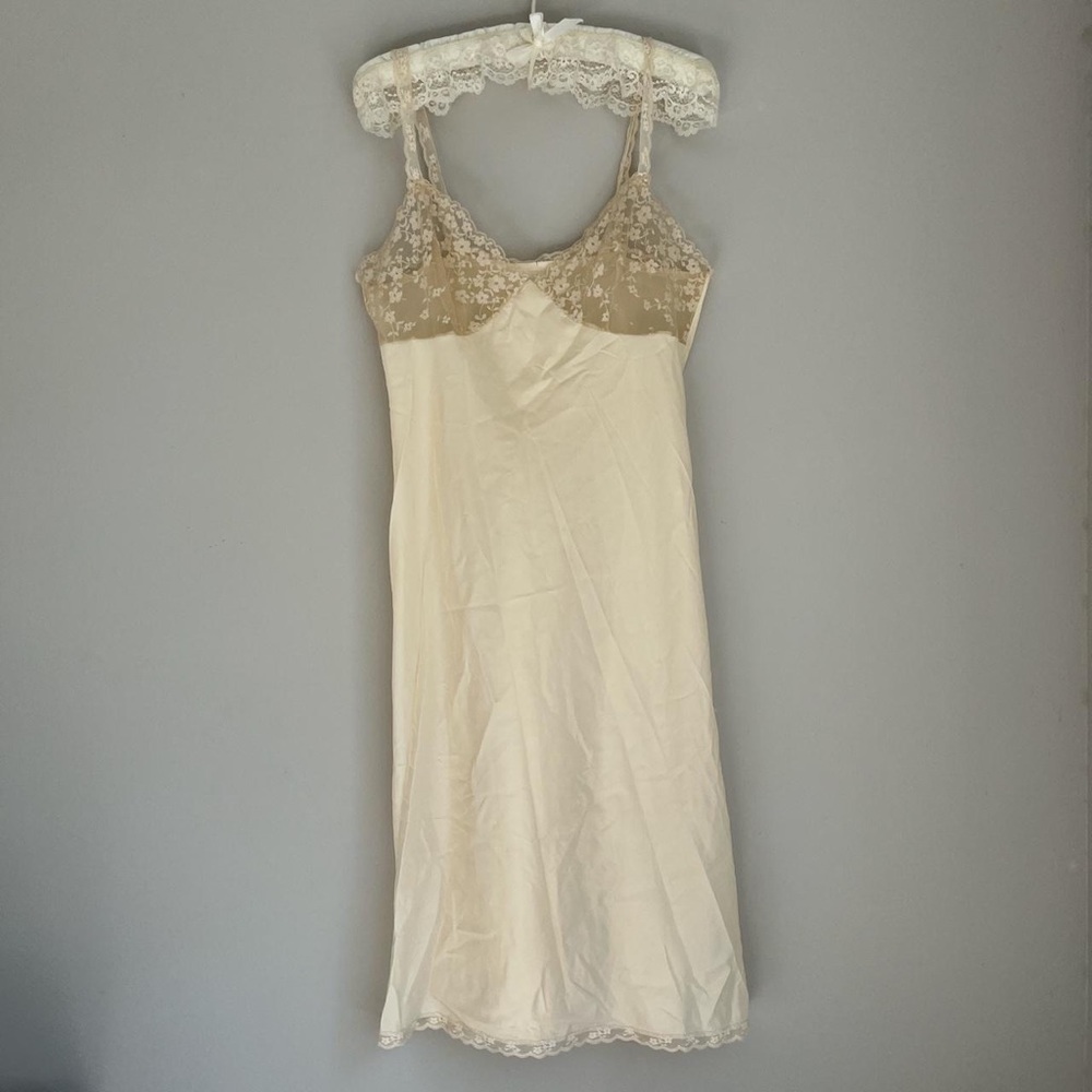 Vintage slip dress sheer top